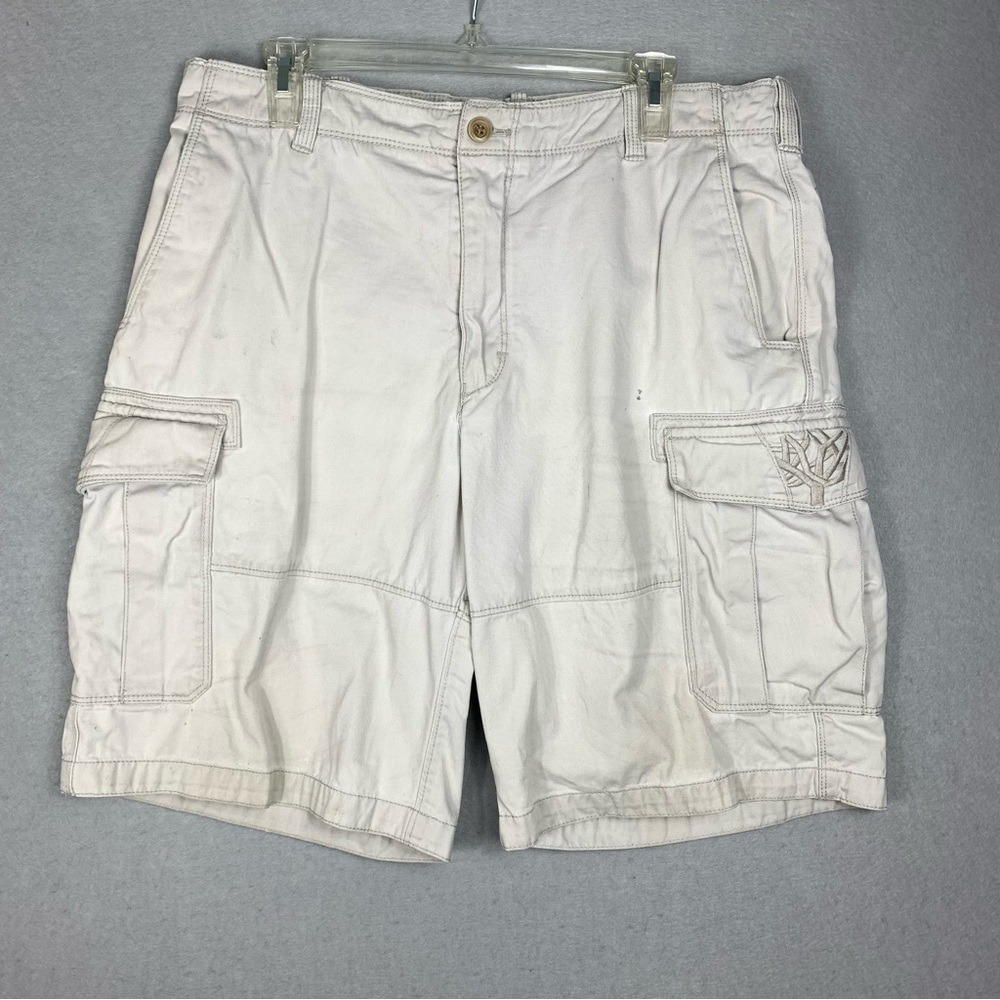 Timberland Cargo Shorts Men's 34 White Utility Pockets Outdoor Workwear
